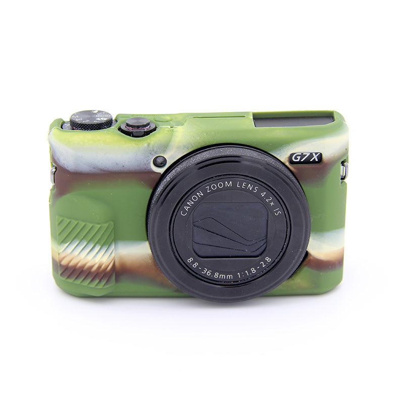 Soft Silicone Protective Housing Case for Canon G7X Mark II - Camouflage