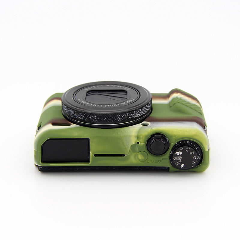 Soft Silicone Protective Housing Case for Canon G7X Mark II - Camouflage