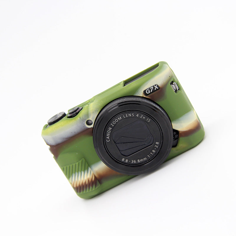 Soft Silicone Protective Housing Case for Canon G7X Mark II - Camouflage