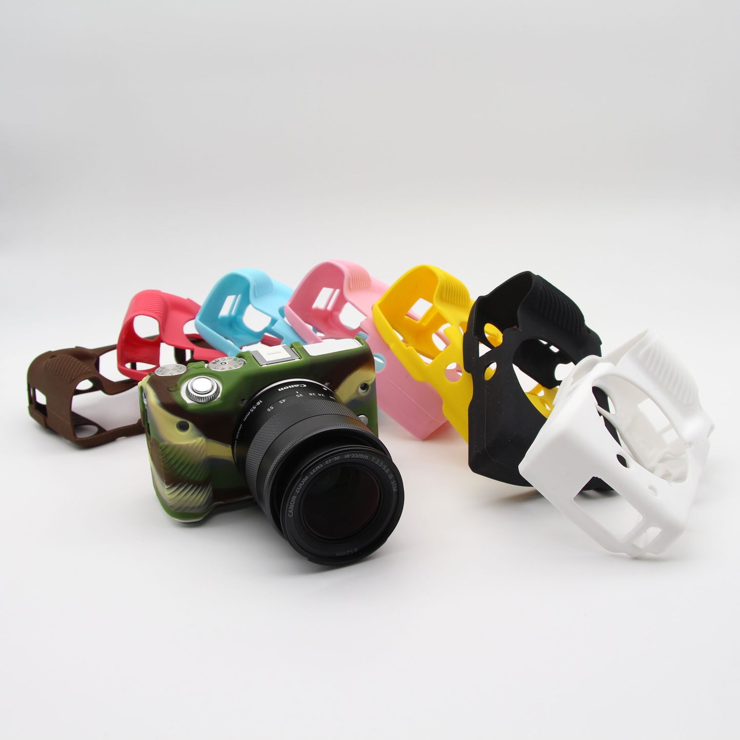 Soft Silicone Protective Case for Canon EOS M3 (18-55mm) - Black