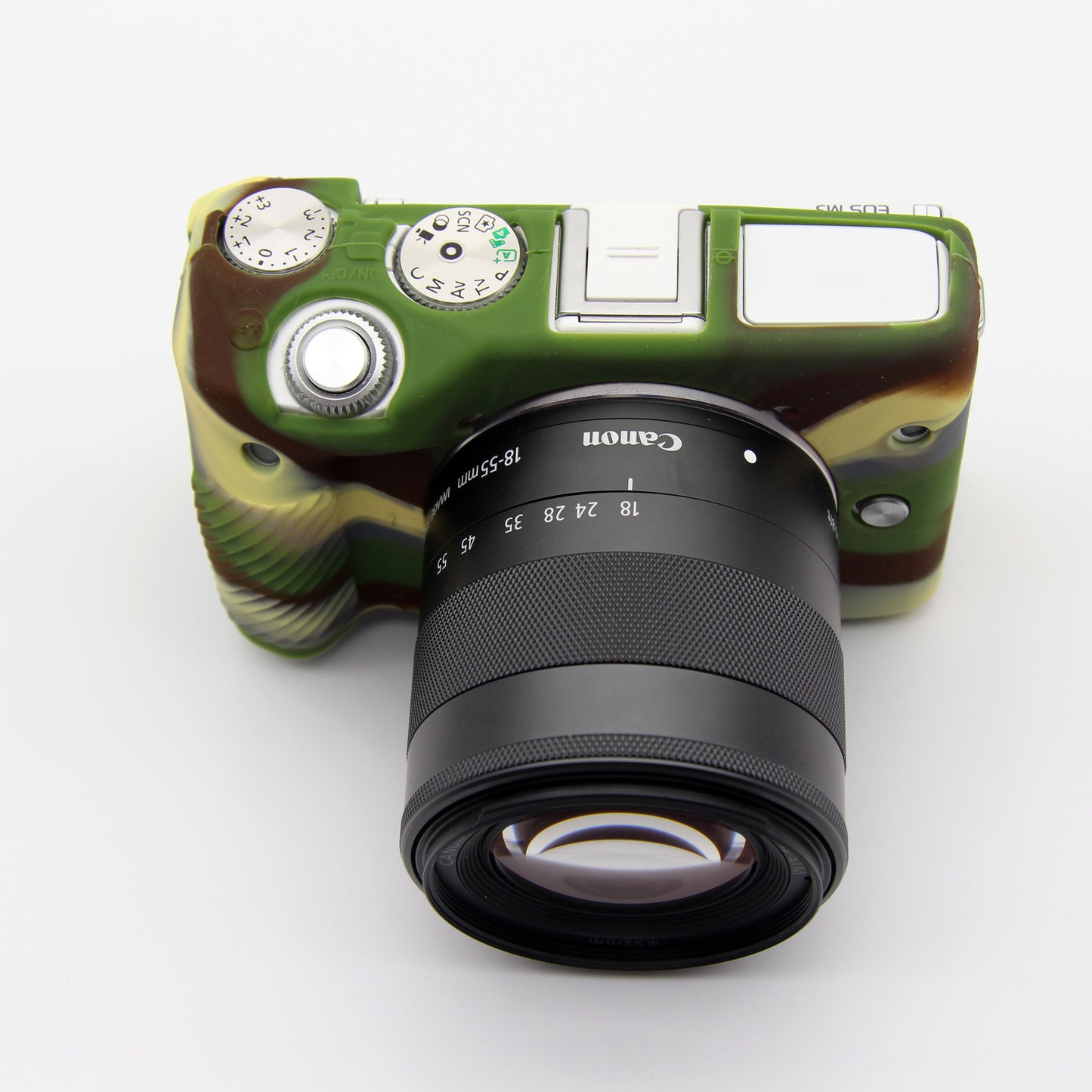 Flexible Soft Silicone Protective Case for Canon EOS M3 (18-55mm) - Camouflage
