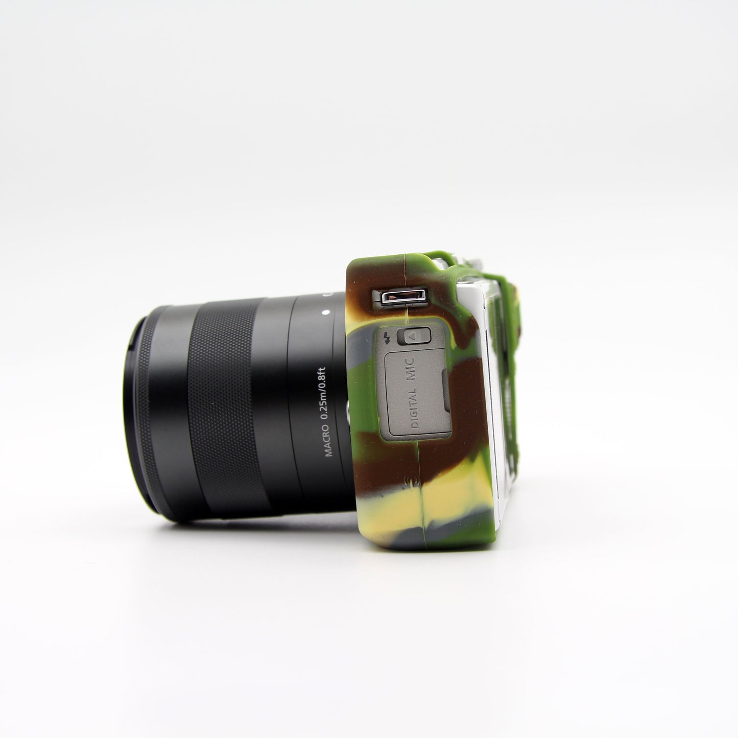 Flexible Soft Silicone Protective Case for Canon EOS M3 (18-55mm) - Camouflage