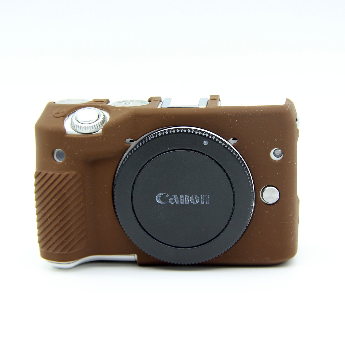Flexible Soft Silicone Protective Cover for Canon EOS M3 (18-55mm) - Coffee