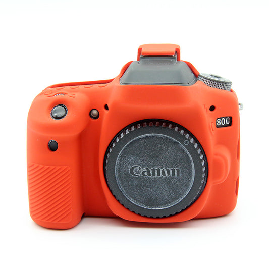 Soft Silicone Protective Cover for Canon EOS 80D DSLR Camera - Red