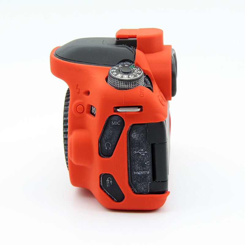 Soft Silicone Protective Cover for Canon EOS 80D DSLR Camera - Red