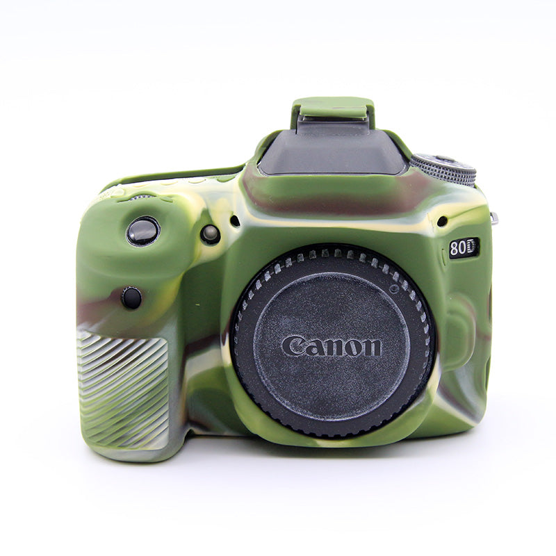 Soft Silicone Skin Protective Camera Cover for Canon EOS 80D DSLR Camera - Camouflage