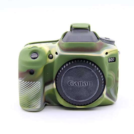 Soft Silicone Skin Protective Camera Cover for Canon EOS 80D DSLR Camera - Camouflage