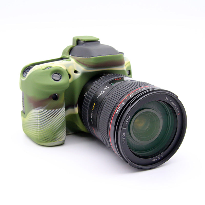 Soft Silicone Skin Protective Camera Cover for Canon EOS 80D DSLR Camera - Camouflage