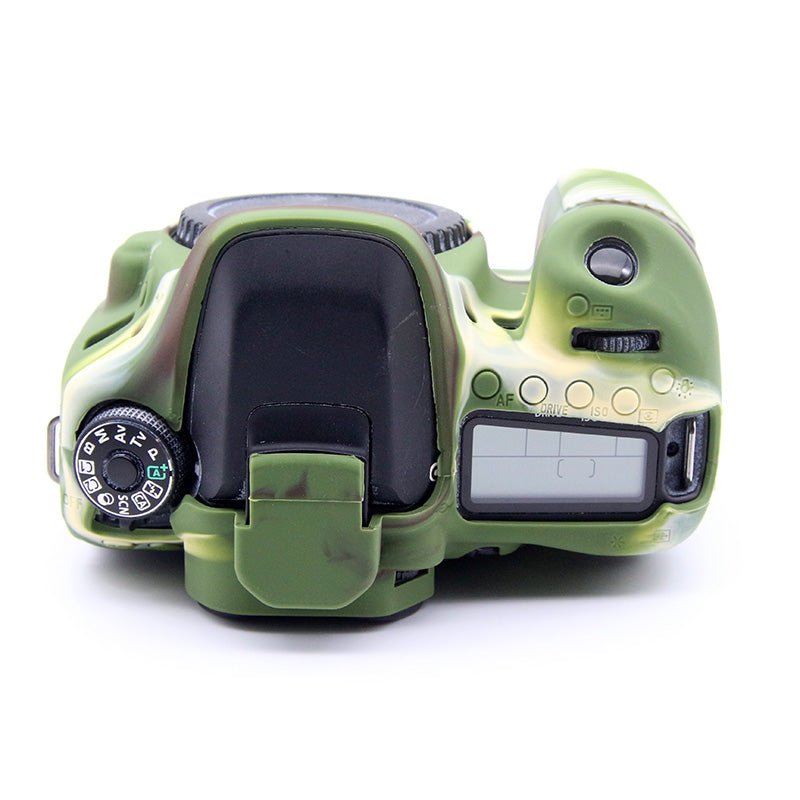Soft Silicone Skin Protective Camera Cover for Canon EOS 80D DSLR Camera - Camouflage