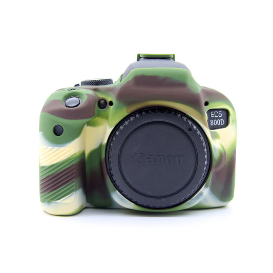 Soft Flexible Silicone Protective Shell Case for Canon EOS 800D DSLR Camera - Camouflage