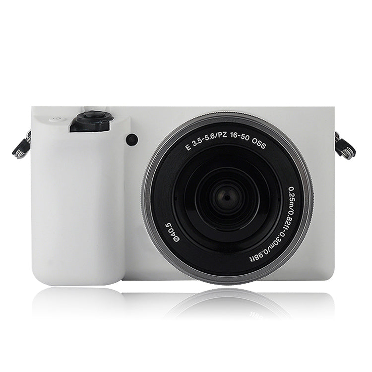 Soft Silicone Protective Cover for Sony ILCE-6000 A6000 - White