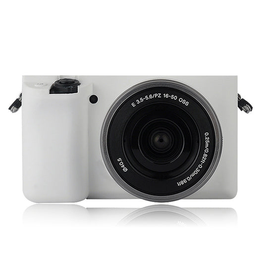 Soft Silicone Protective Cover for Sony ILCE-6000 A6000 - White