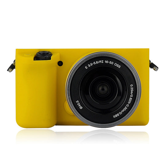 Soft Silicone Protective Shell Case for Sony ILCE-6000 A6000 - Yellow