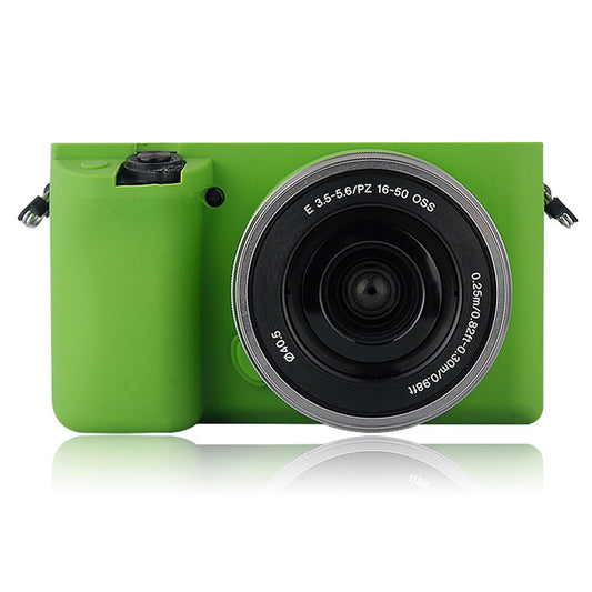 Soft Flexible Silicone Protective Case for Sony ILCE-6000 A6000 - Green