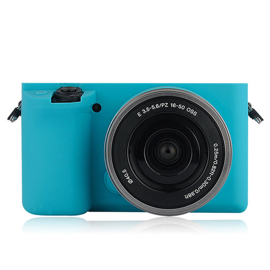 Soft Flexible Silicone Protective Shell Case for Sony ILCE-6000 A6000 - Blue