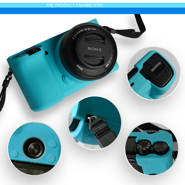 Soft Flexible Silicone Protective Shell Case for Sony ILCE-6000 A6000 - Blue