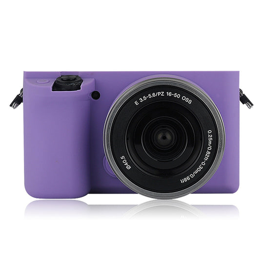 Flexible Soft Silicone Protective Casing for Sony ILCE-6000 A6000 - Purple