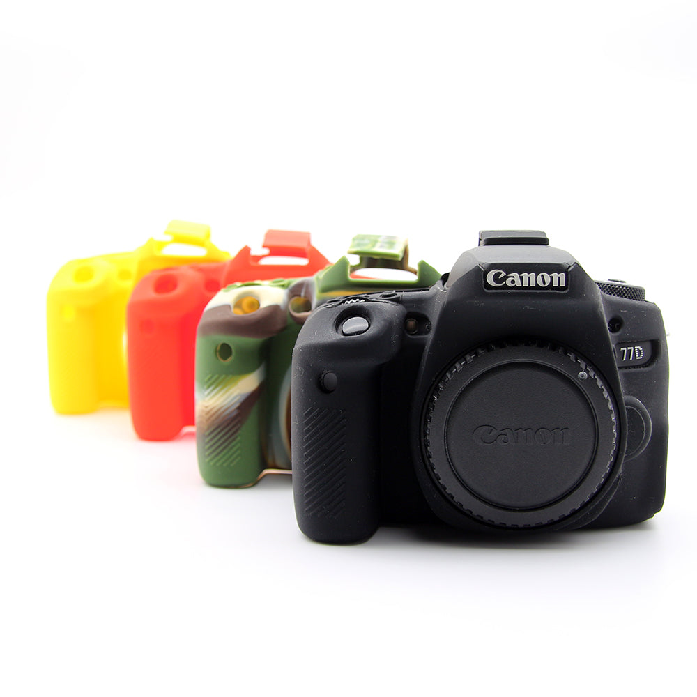 Soft Silicone Protective Case for Canon EOS 77D Camera - Black