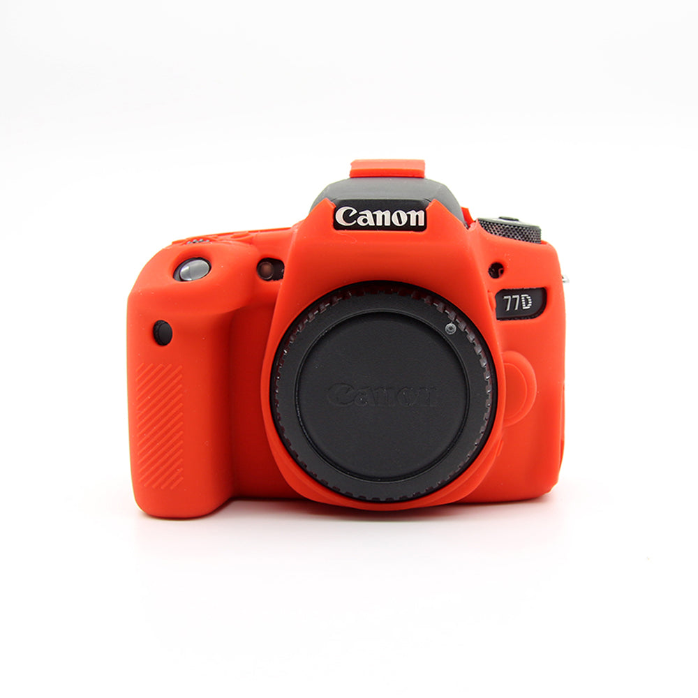 Soft Silicone Protective Cover for Canon EOS 77D Camera - Red