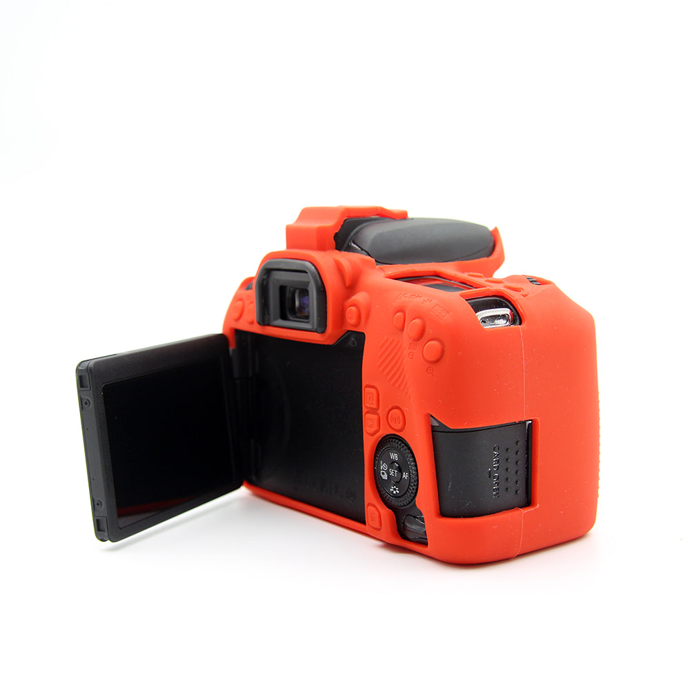 Soft Silicone Protective Cover for Canon EOS 77D Camera - Red