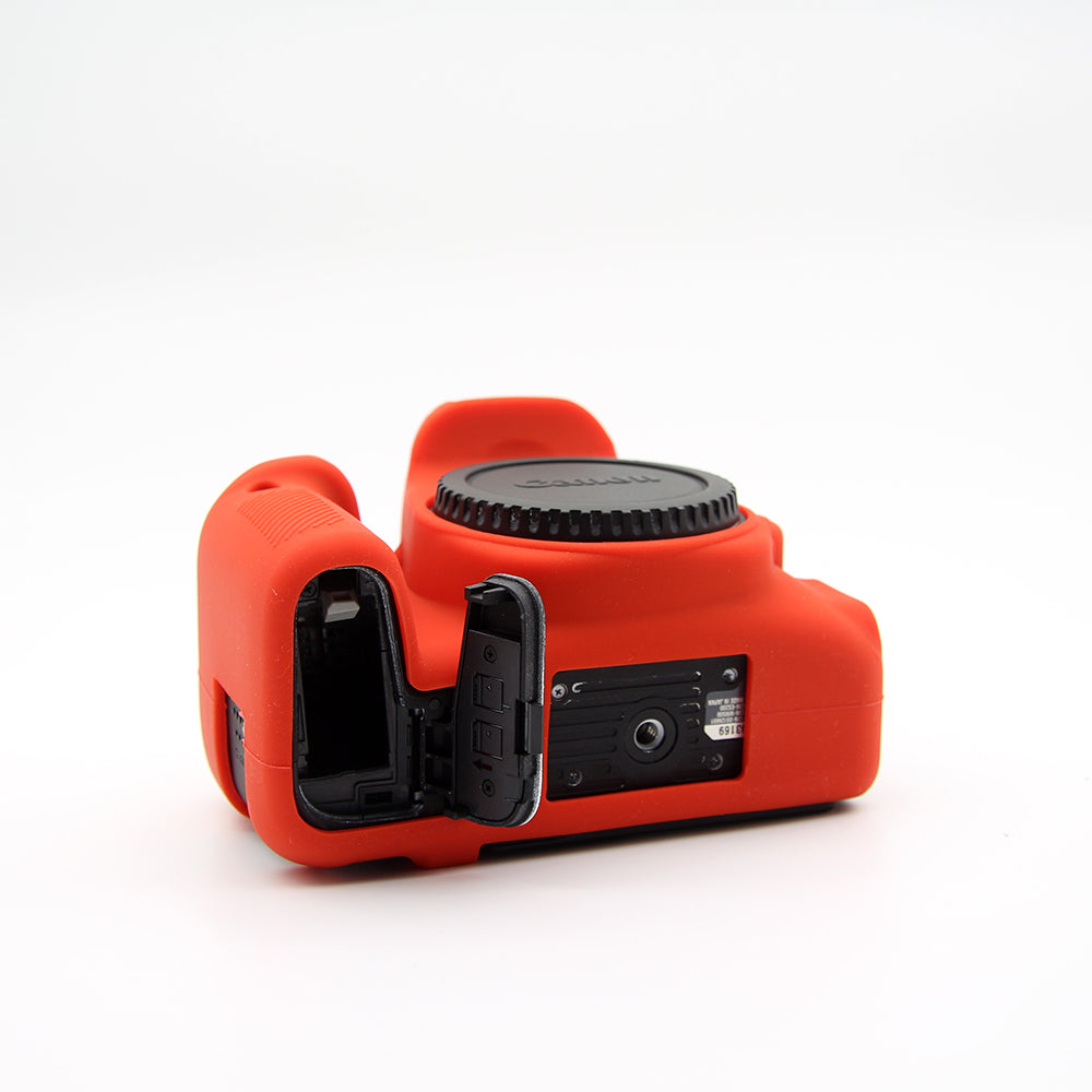 Soft Silicone Protective Cover for Canon EOS 77D Camera - Red