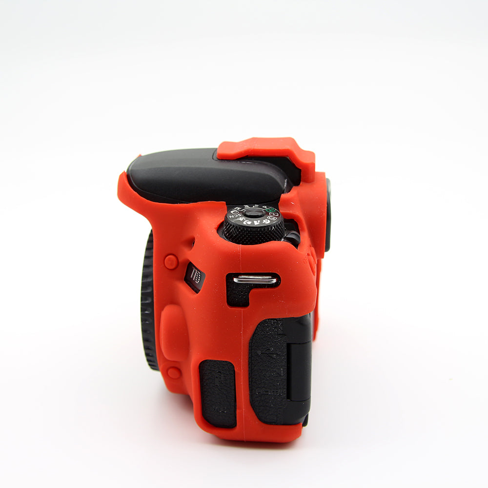 Soft Silicone Protective Cover for Canon EOS 77D Camera - Red