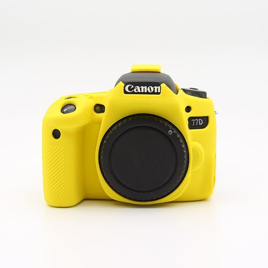 Soft Silicone Protective Camera Shell Case for Canon EOS 77D Camera - Yellow