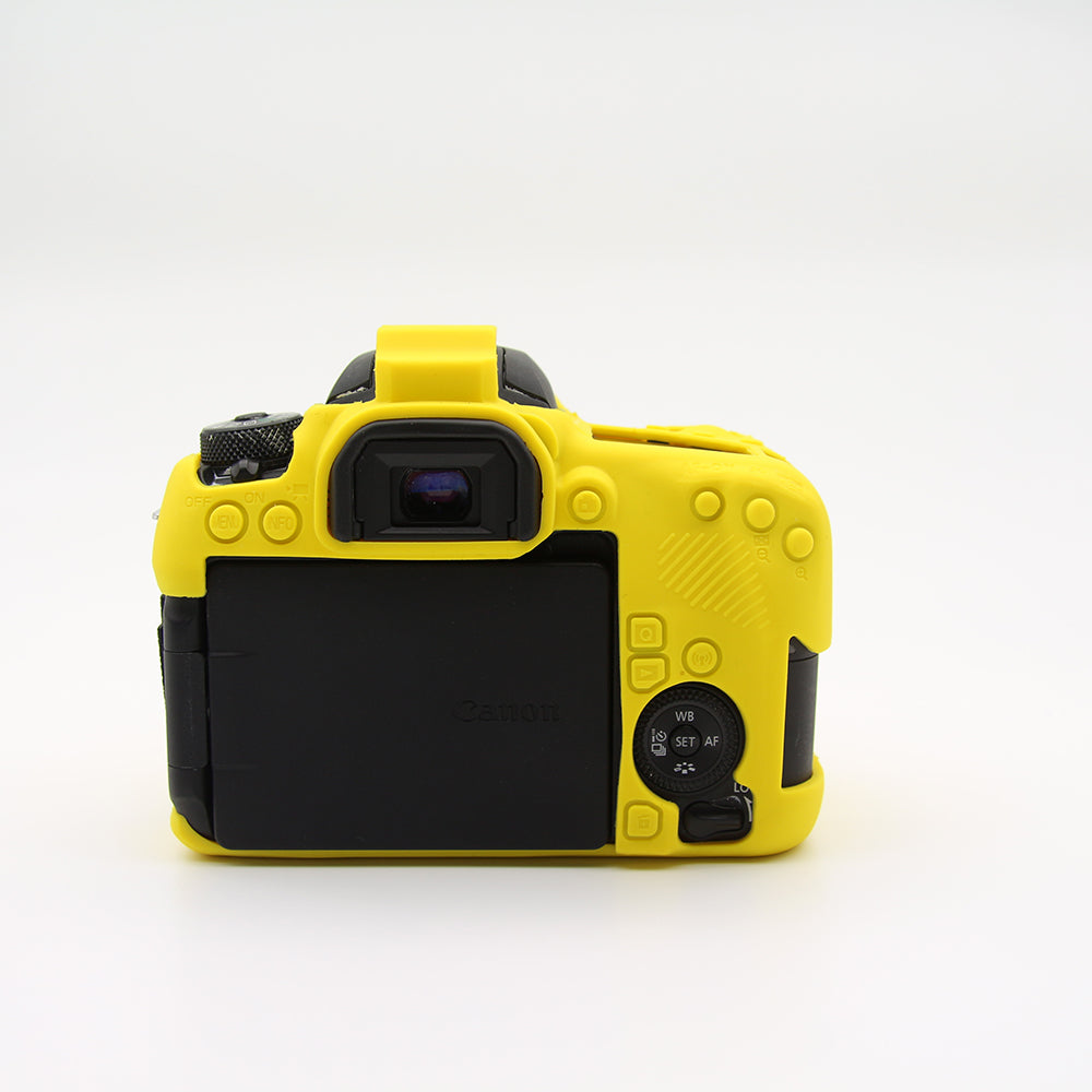 Soft Silicone Protective Camera Shell Case for Canon EOS 77D Camera - Yellow