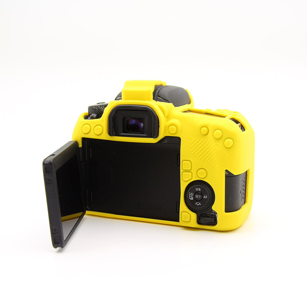 Soft Silicone Protective Camera Shell Case for Canon EOS 77D Camera - Yellow