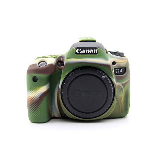 Soft Silicone Protective Housing Cover Case for Canon EOS 77D Camera - Camouflage