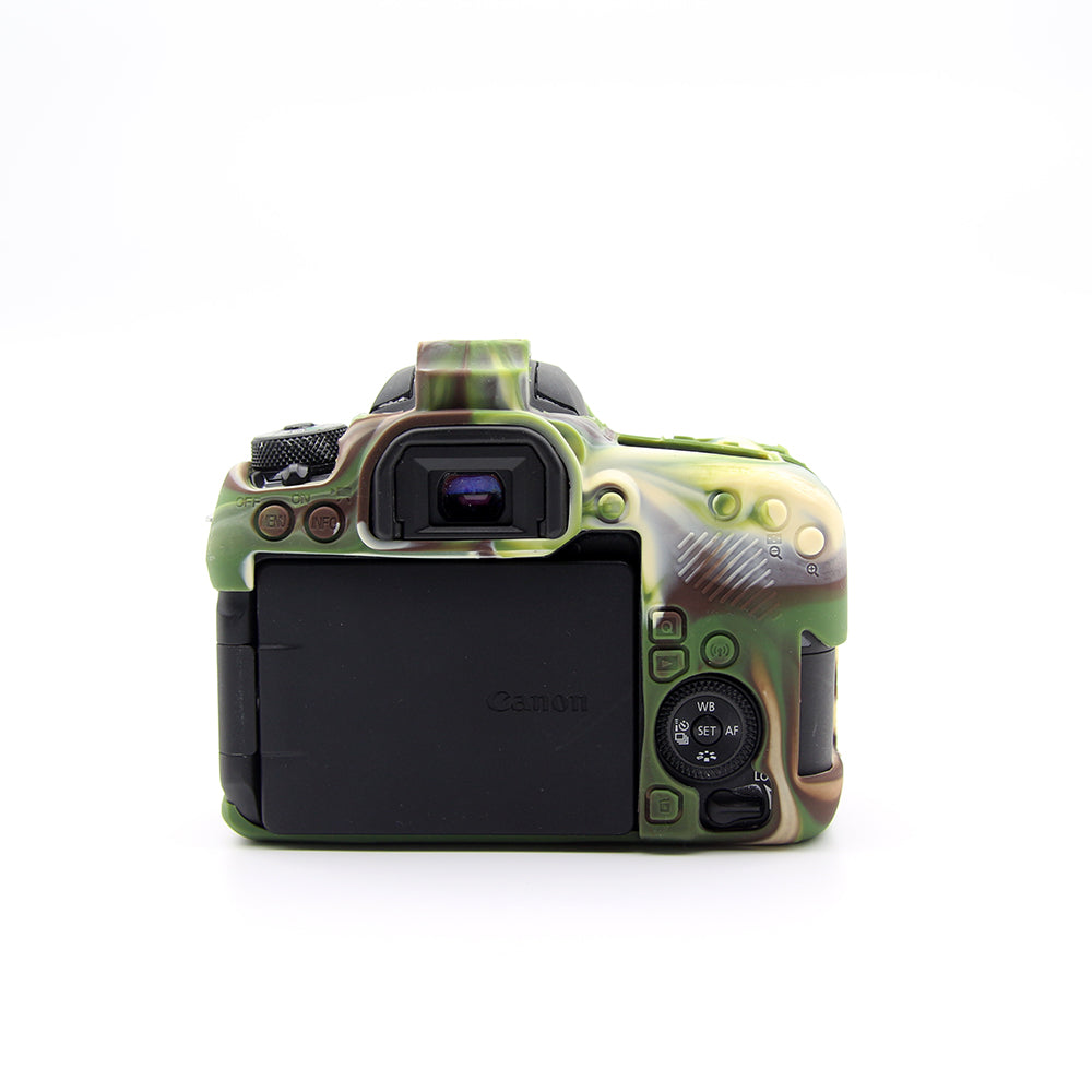 Soft Silicone Protective Housing Cover Case for Canon EOS 77D Camera - Camouflage