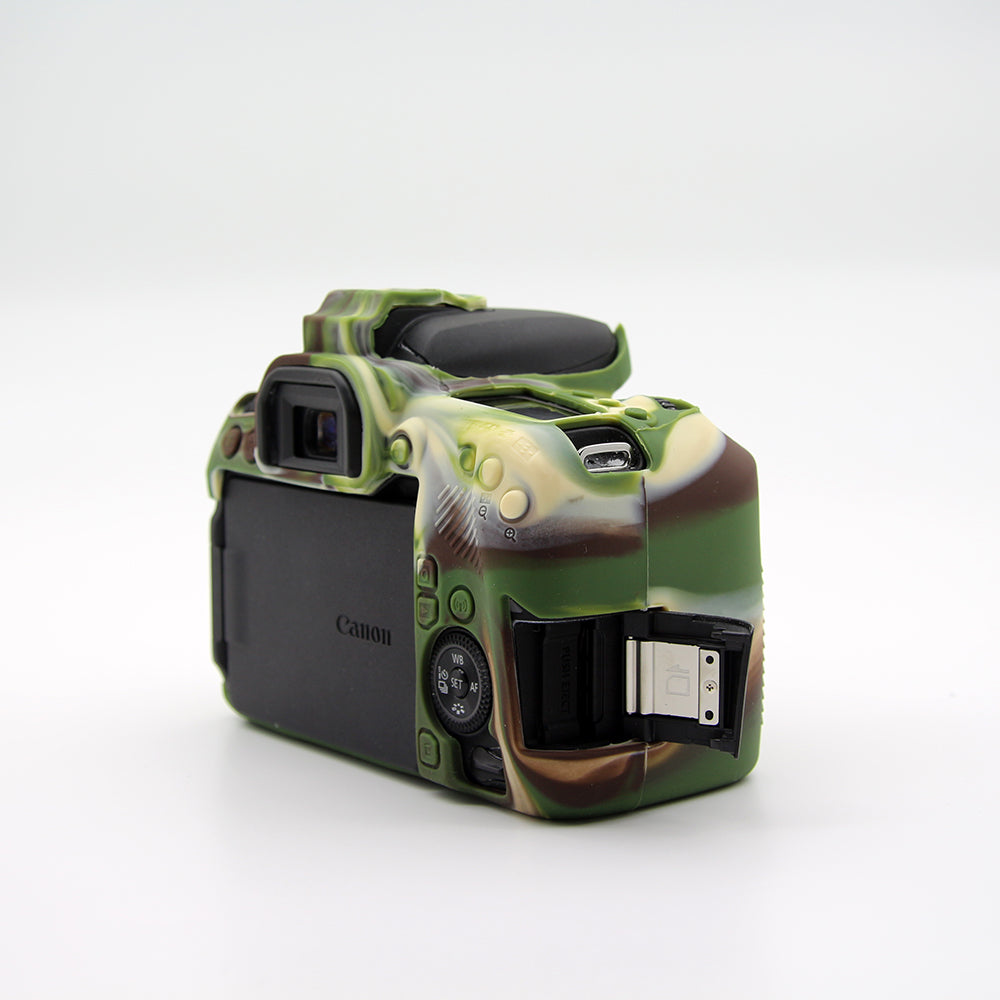 Soft Silicone Protective Housing Cover Case for Canon EOS 77D Camera - Camouflage