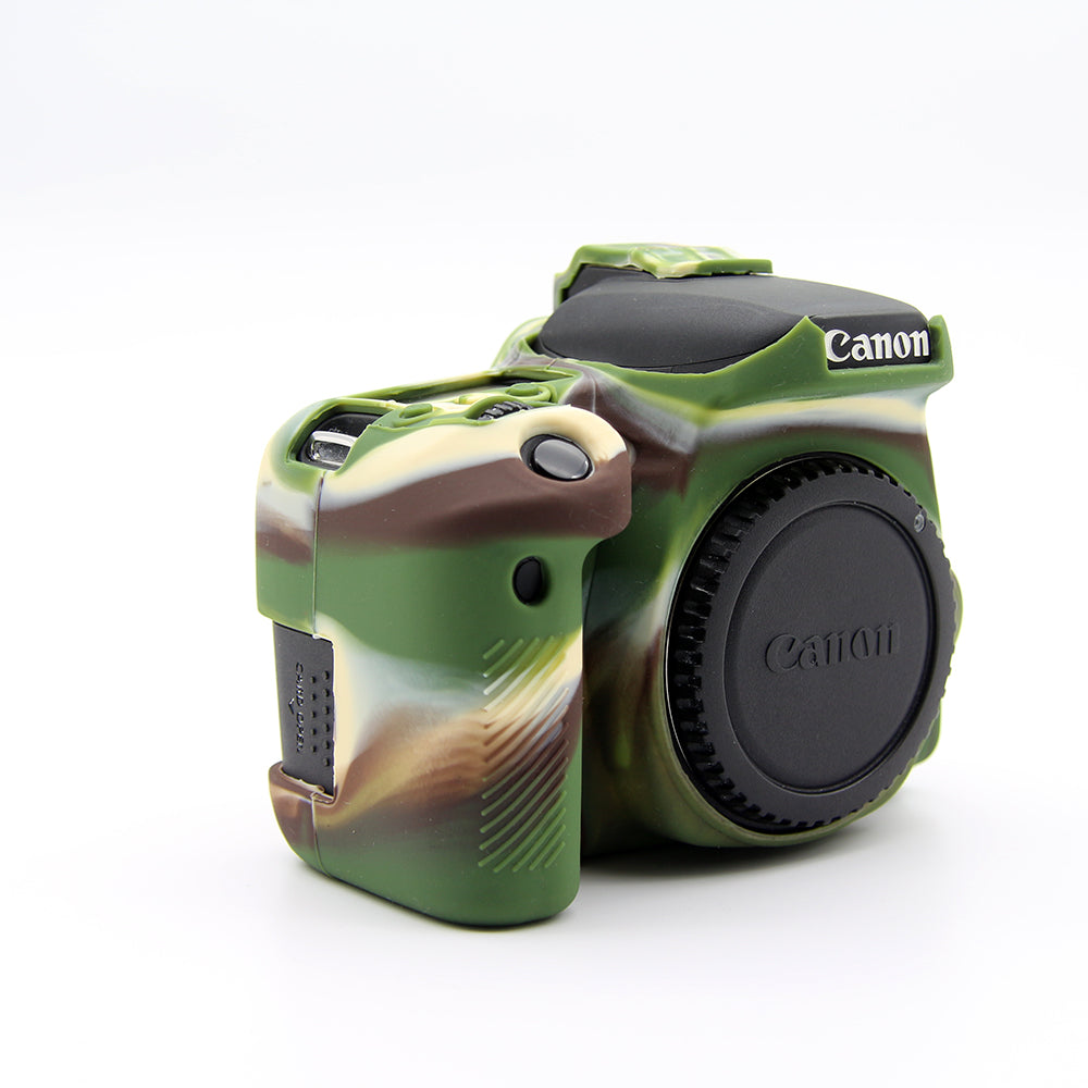 Soft Silicone Protective Housing Cover Case for Canon EOS 77D Camera - Camouflage
