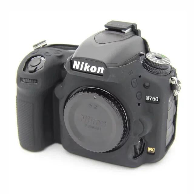 Soft Silicone Protective Shell for Nikon D750 Digital SLR Camera - Black