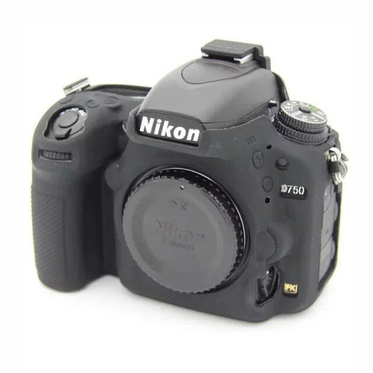 Soft Silicone Protective Shell for Nikon D750 Digital SLR Camera - Black