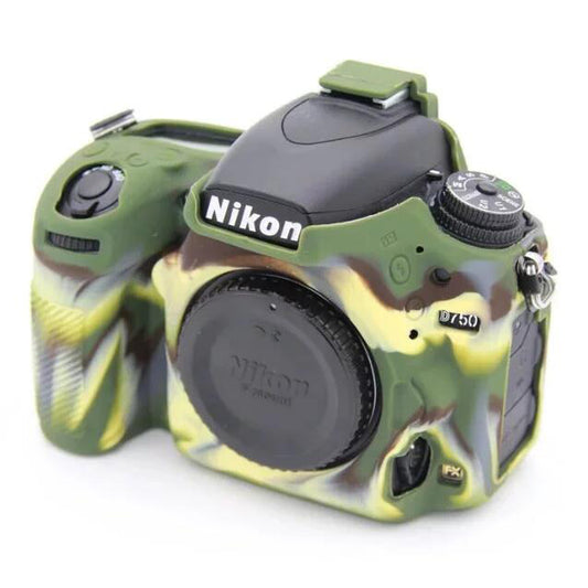 Soft Silicone Protective Camera Case for Nikon D750 Digital SLR Camera - Camouflage