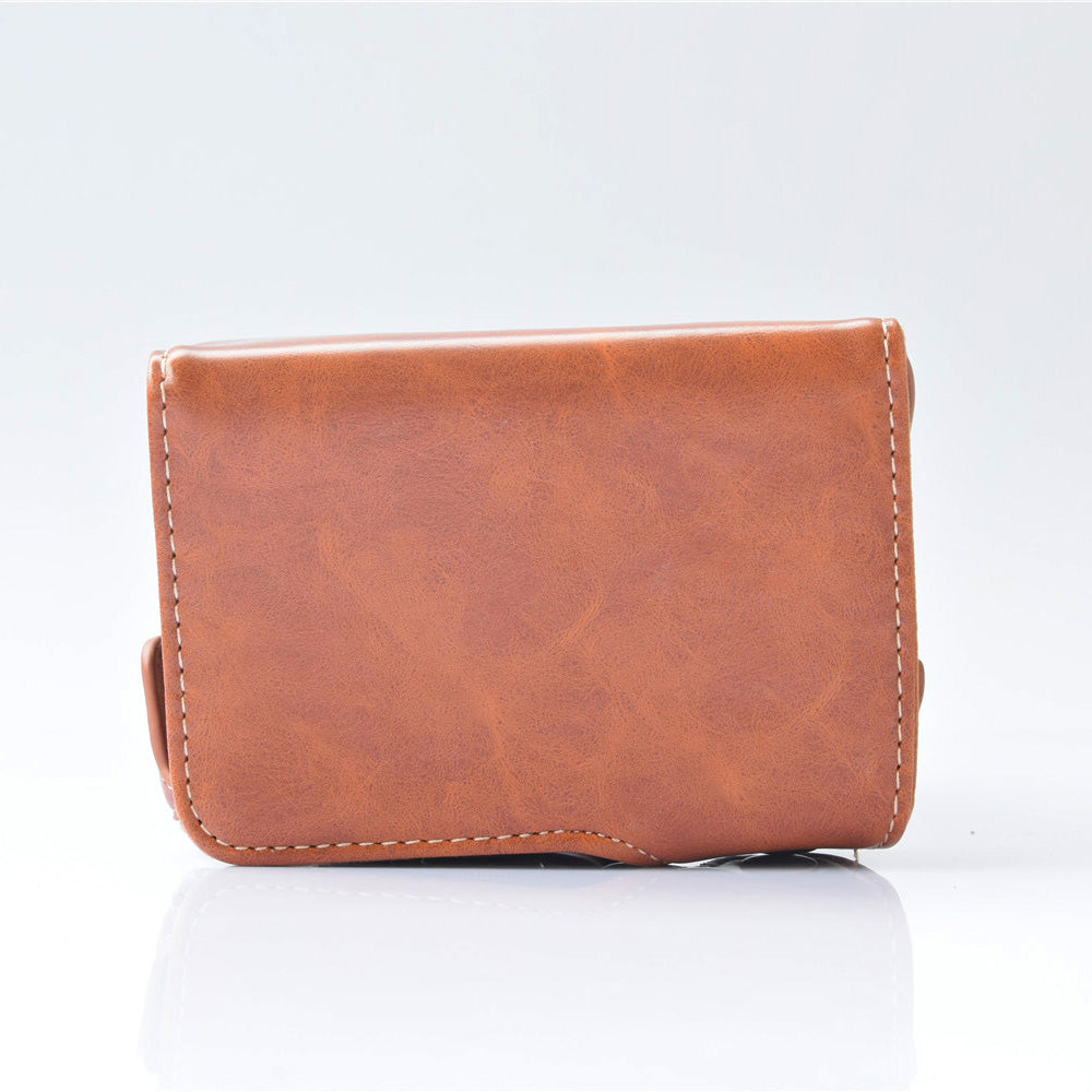 Detachable PU Leather Camera Cover + Strap for Canon EOS M6 (18-55mm) - Brown
