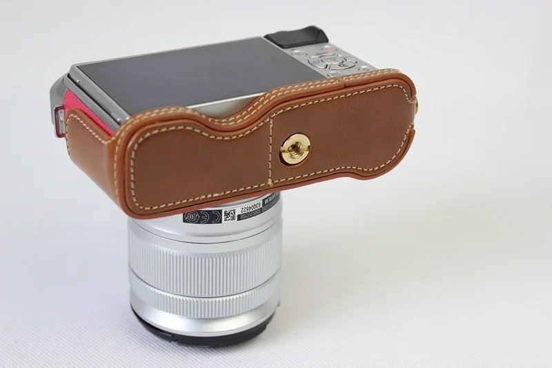 PU Leather Half Bottom Camera Protective Case for Fuji Fujifilm X-A3 XA2 XA3 XA5 XA10 - Brown