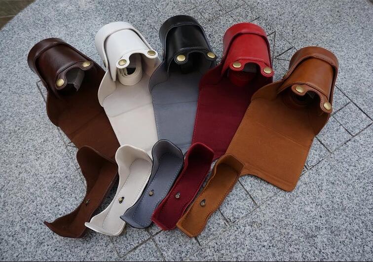 Detachable PU Leather Camera Case + Strap for Panasonic GF6 with 14-42mm Lens - Coffee
