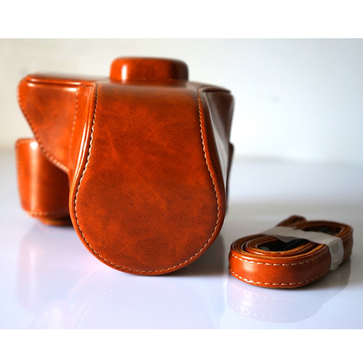Detachable PU Leather Camera Bag + Strap for Fuji Fujifilm X-T2 - Brown