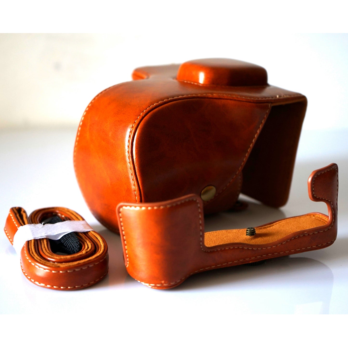 Detachable PU Leather Camera Bag + Strap for Fuji Fujifilm X-T2 - Brown