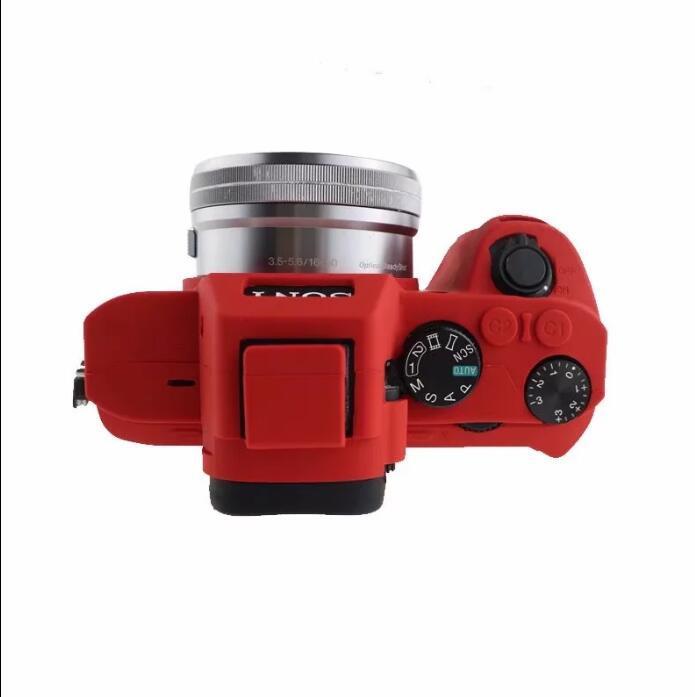 Flexible Silicone Protective Case for Sony Alpha A7 II / A72 / A7R2 / A7S2 - Red