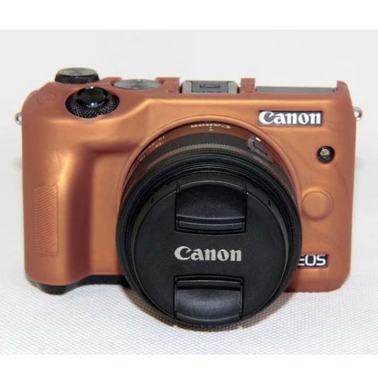Soft Silicone Camera Case Protective Cover for Canon EOS M6 - Coffee