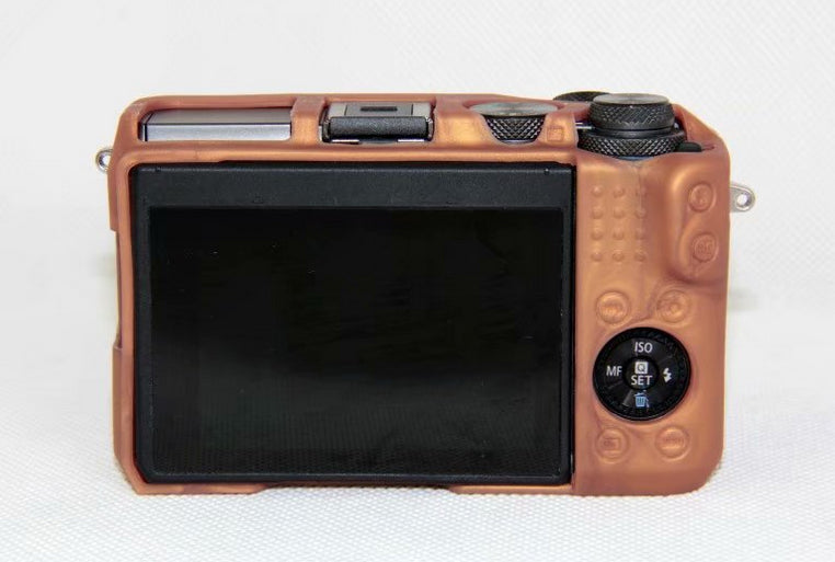 Soft Silicone Camera Case Protective Cover for Canon EOS M6 - Coffee