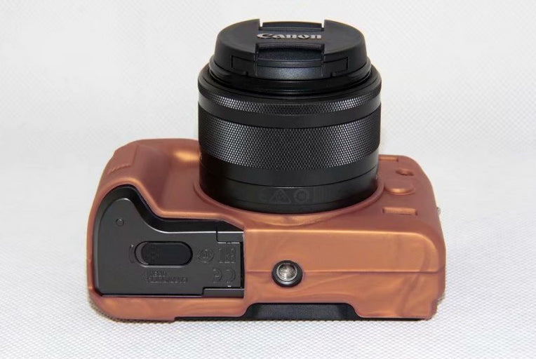 Soft Silicone Camera Case Protective Cover for Canon EOS M6 - Coffee