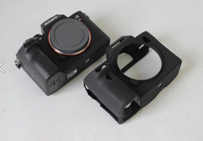 Soft Silicone Protective Case for Sony Alpha A7RIII A7R3 Camera - Black