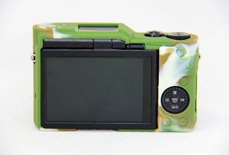 Uniqkart for Panasonic DC-GF9KGK/Lumix DMC-GF9 Silicone Soft Case Protection Cover - Camouflage