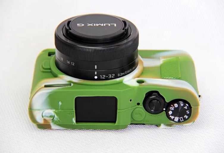 Uniqkart for Panasonic DC-GF9KGK/Lumix DMC-GF9 Silicone Soft Case Protection Cover - Camouflage