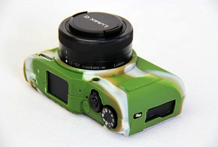 Uniqkart for Panasonic DC-GF9KGK/Lumix DMC-GF9 Silicone Soft Case Protection Cover - Camouflage