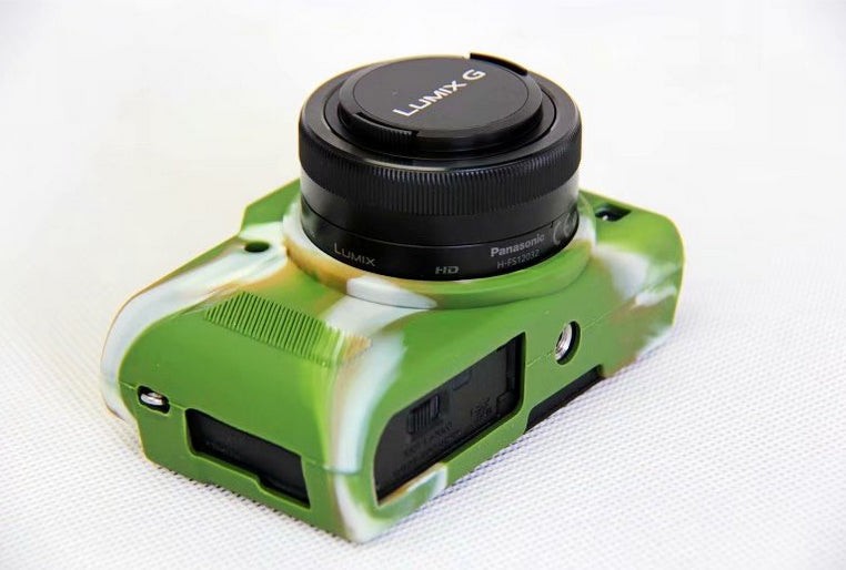 Uniqkart for Panasonic DC-GF9KGK/Lumix DMC-GF9 Silicone Soft Case Protection Cover - Camouflage